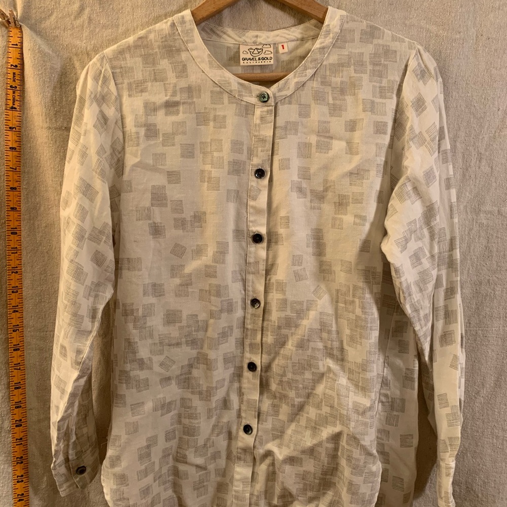 Gravel and Gold Linen Tunic